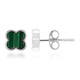 Orecchini in argento con Malachite