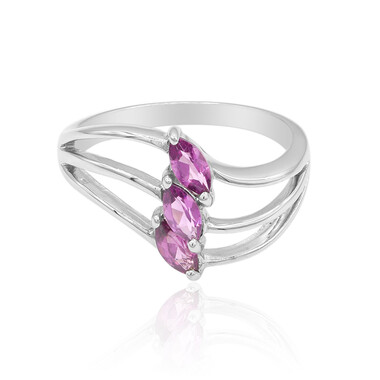 Anello in argento con Rodolite