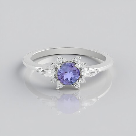 Anello in argento con Tanzanite