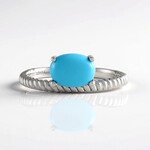 Anello in argento con Turchese Sleeping Beauty (Faszination Türkis)
