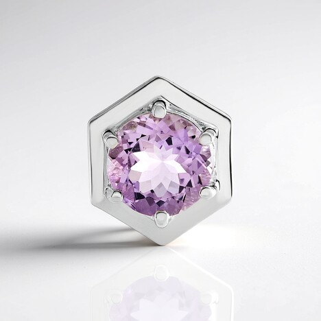 Ciondolo in argento con Ametista Rose de France
