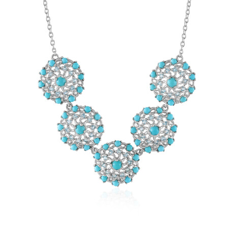 Sleeping Beauty-Türkis-Silbercollier