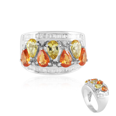 Bague en or et Saphir jaune