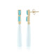 Boucles d'oreilles en argent et Calcédoine d'eau (KM by Juwelo)