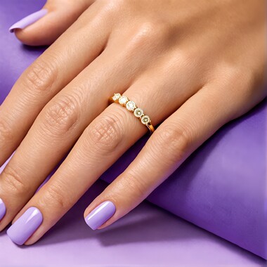 Anillo en oro con Diamante rosa de Francia de Argyle SI1 (Annette)