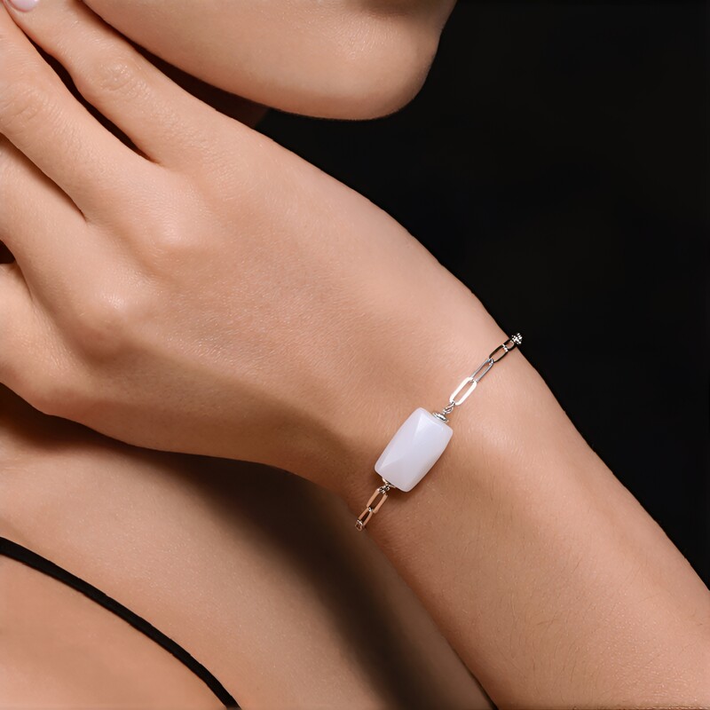 Schwarzer Rutilquarz-Silberarmband (Joias do Paraíso)
