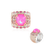 Äthiopischer Pinkfarbener Opal-Silberring (Gems en Vogue)