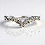 Anello in argento con Diamante Cioccolato I2