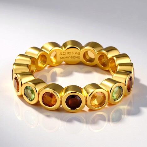 Anello in argento con Granato d’India (MONOSONO COLLECTION)