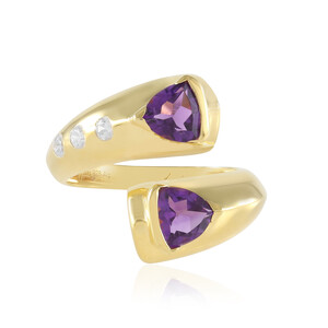 Anello in argento con Ametista Siberiana (de Melo)