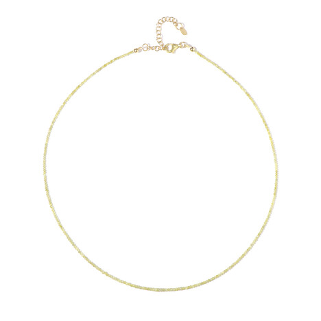 Collar en plata con Diamante amarillo