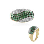 Bague en argent et Emeraude du Brésil