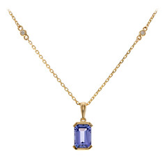 Collier en or et Tanzanite AAA