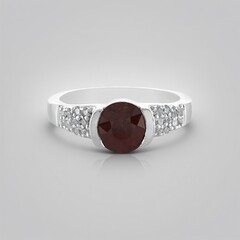 Anello in argento con Zircone Rosa