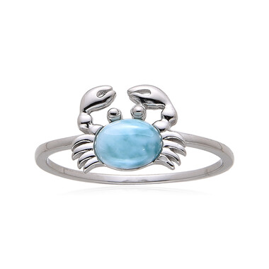 Anello in argento con Larimar
