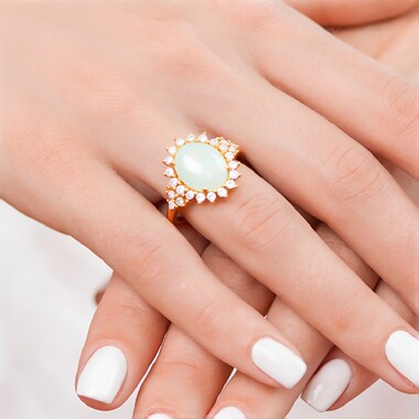 Anillo en plata con Ópalo Paraíba