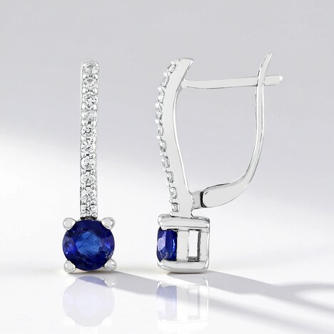 Boucles d'oreilles en argent et Kyanite du Népal