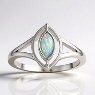 Zilveren ring met een Australische opaal
