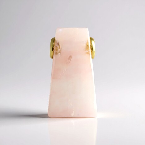 Ciondolo in argento con Quarzo Rosa (MONOSONO COLLECTION)