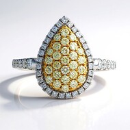 Anillo en oro con Diamante amarillo SI2 (CIRARI)
