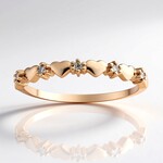 Anello in oro con Diamante Rose de France SI1 di Argyle (Annette)