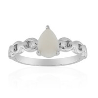 Anello in argento con Opale Bianco