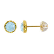 Larimar-Silberohrringe