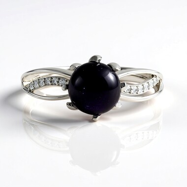 Anillo en plata con Amatista (de Melo)