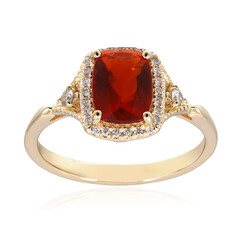 Anello in oro con Opale di Fuoco Messicano