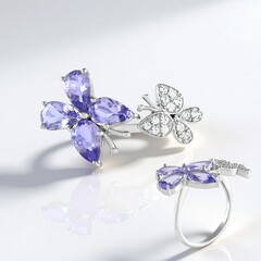 Anello in argento con Tanzanite (non riscaldata)