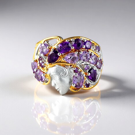 Anello in argento con Ametista (Gems en Vogue)