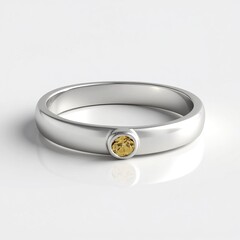 Anello in argento con Zircone Giallo