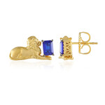 Cobalt Spinel Silver Earrings (Gems en Vogue)