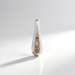 Ciondolo in argento con Diamante Champagne I2 (de Melo)
