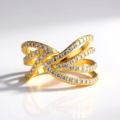 Anello in oro con Diamante Cioccolato I2