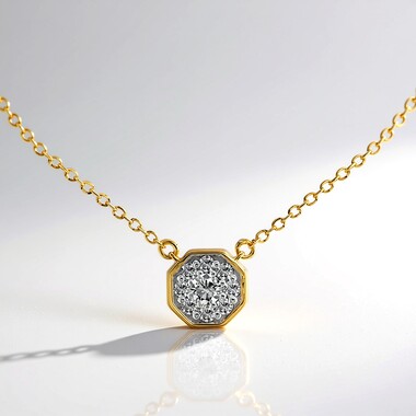 Collar en oro con Diamante SI1 (G) (Annette)