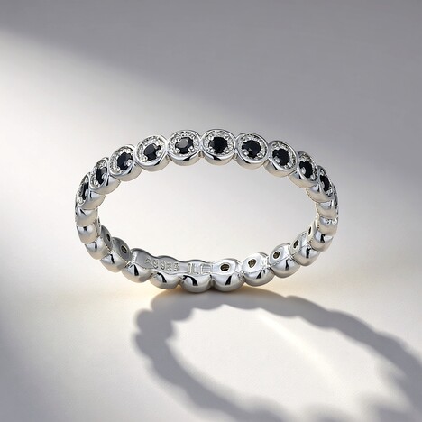 Anello in argento con Spinello Nero