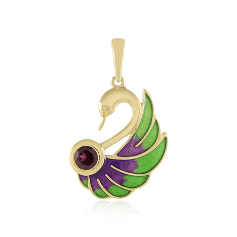 Rhodolith-Silberanhänger