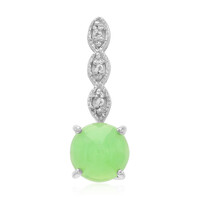 Pendentif en argent et Chrysoprase impériale