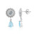 Orecchini in argento con Quarzo blu pastello