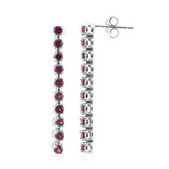 Orecchini in argento con Rodolite