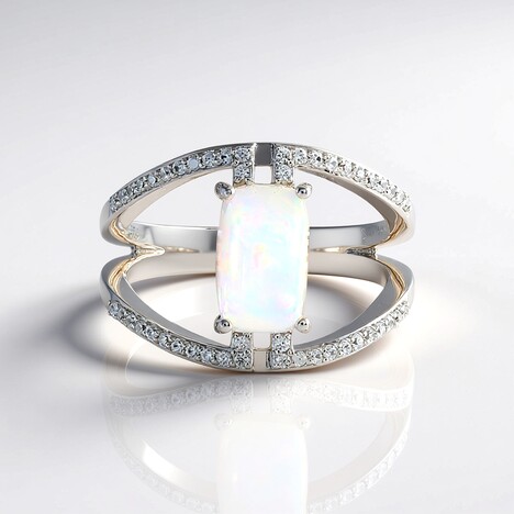 Bague en or et Opale Welo AAA (SUHANA)
