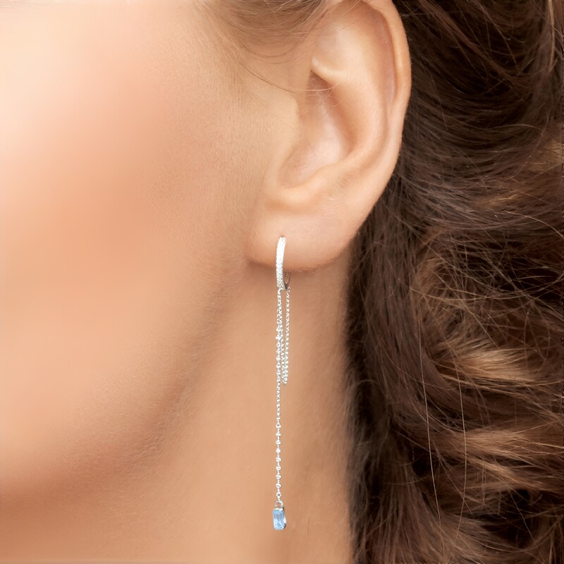 Orecchini in argento con Topazio Blu Cielo