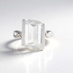 Anello in argento con Quarzo Bianco