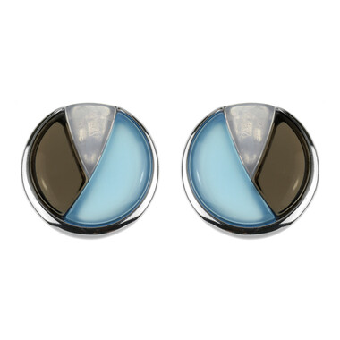Orecchini in argento con Agata Blu (dagen)
