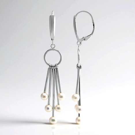 Orecchini in argento con Perla di Acqua Dolce