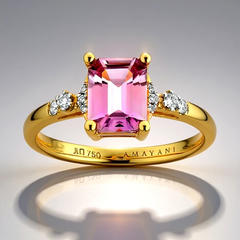 Anello in oro con Diasporo Rosa (AMAYANI)