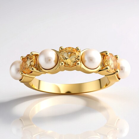 Bague en argent et Perle blanche de culture d'eau douce