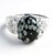Anello in argento con Ossidiana Fiocco di Neve