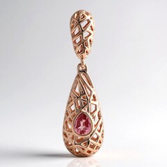 Ciondolo in argento con Tormalina Rosa Nigeriana (MONOSONO COLLECTION)